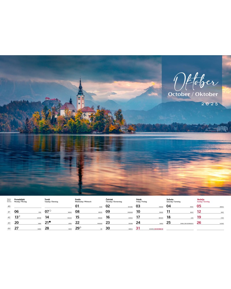 Koledar Slovenija, moja dežela