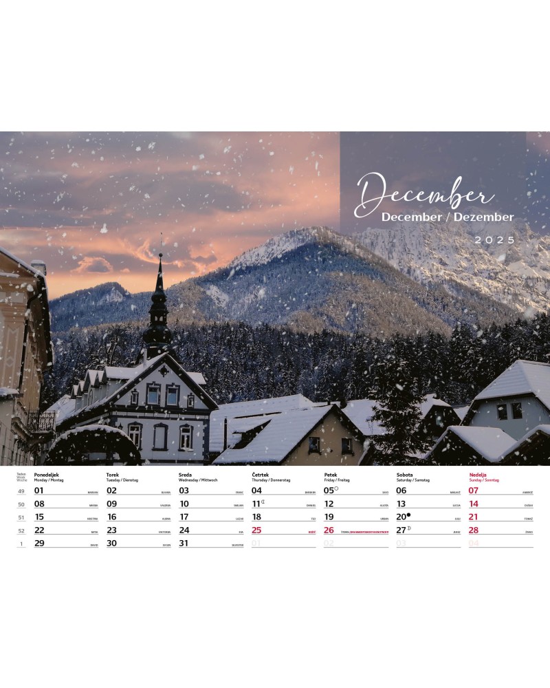 Koledar Slovenija, moja dežela