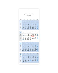 Koledar štiridelni poslovni s spiralo