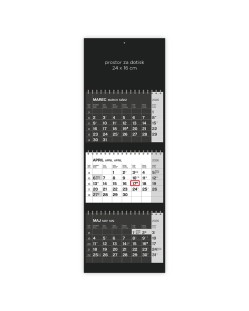 Koledar Tridelni barvni s spiralo Koledar Tridelni barvni s spiralo