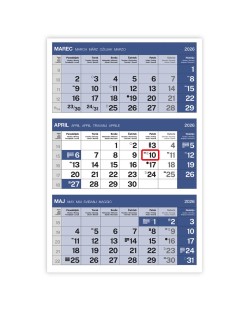 Koledar tridelni lepljen Koledar tridelni lepljen